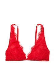 Victoria's Secret Vermillion Red Twinkle Lace Elongated Triangle Bralette - Image 3 of 3