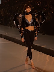 Victoria's Secret Black Diamante Shine Plunge Bralette - Image 5 of 5
