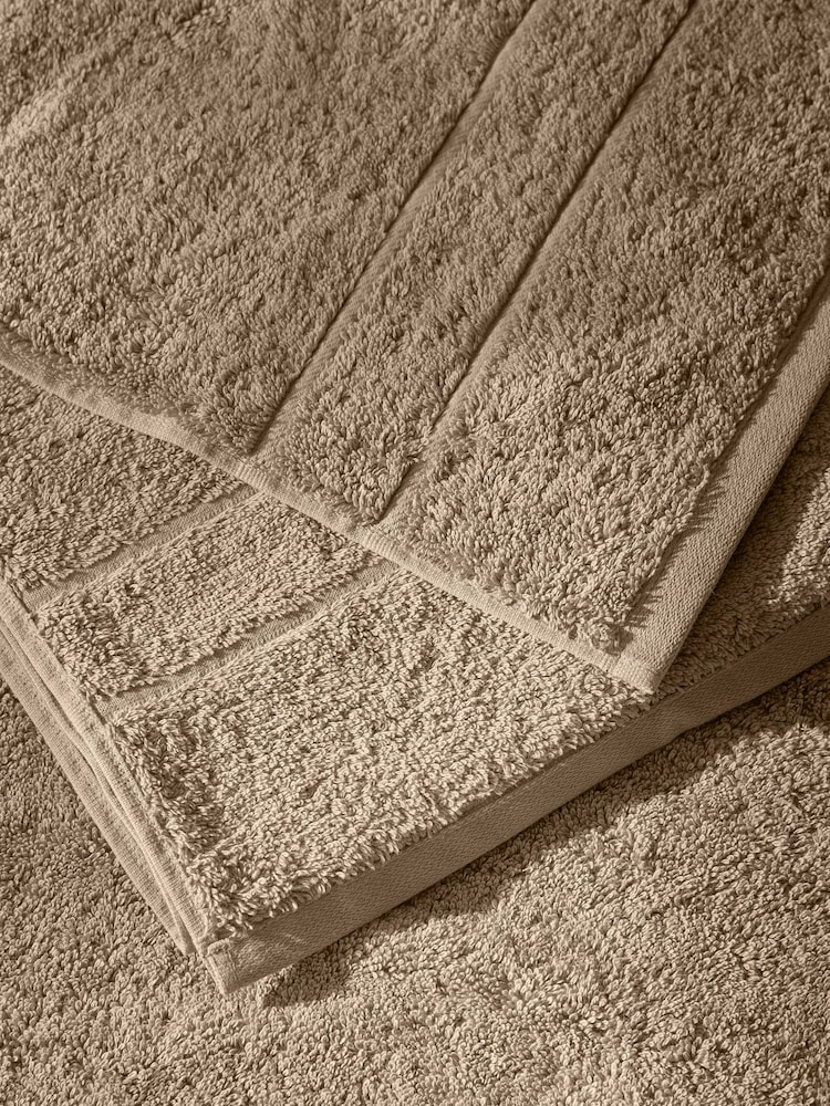 Mink Brown Egyptian Cotton Luxe Heavy Weight Towel - Image 6 of 7