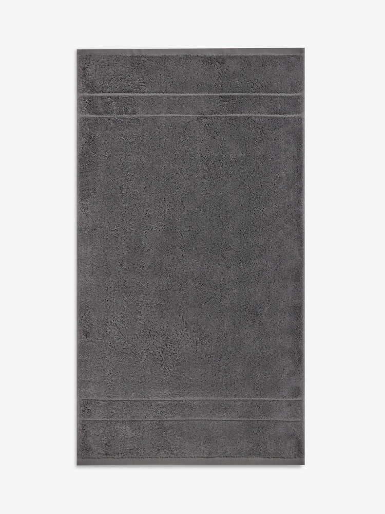 Charcoal Grey Egyptian Cotton Luxe Heavy Weight Towel - Image 7 of 7