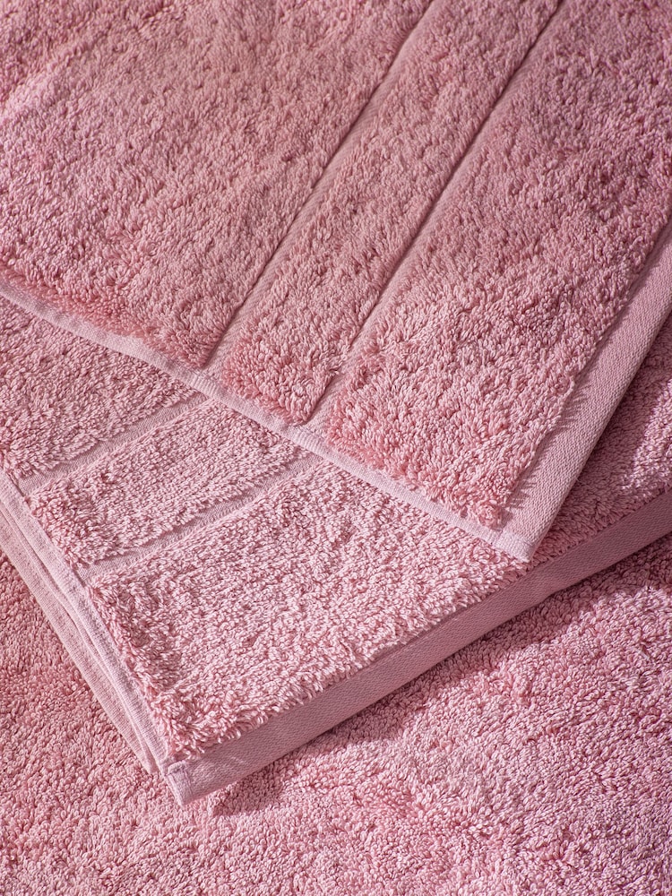 Dusky Pink Egyptian Cotton Luxe Heavy Weight Towel - Image 6 of 7
