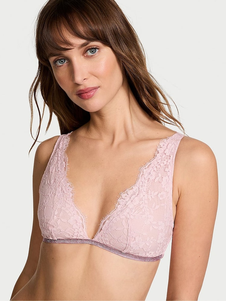 Victoria's Secret - Twinkle Lace Elongated Triangle Bralette - Image 1 of 4