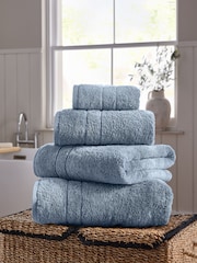 Blue Egyptian Cotton Luxe Heavy Weight Towel - Image 1 of 7