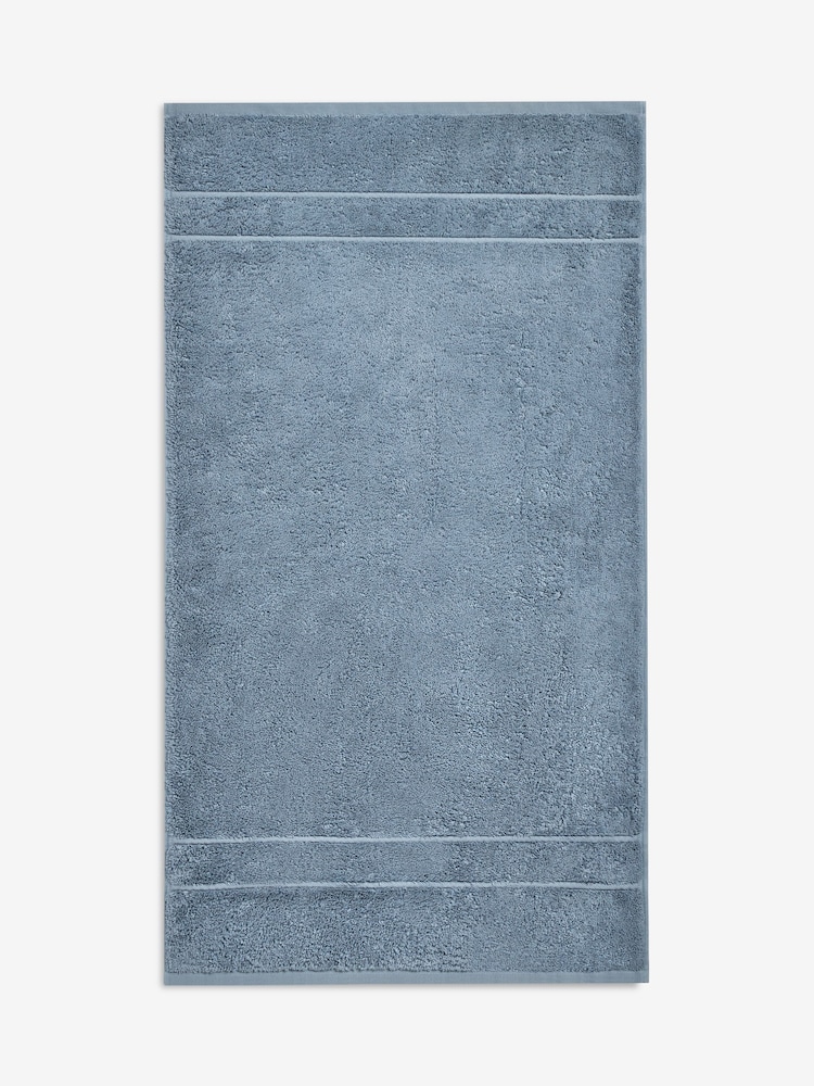 Blue Egyptian Cotton Luxe Heavy Weight Towel - Image 7 of 7