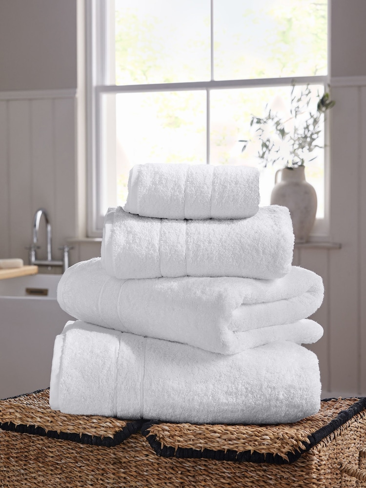 White Egyptian Cotton Luxe Heavy Weight Towel - Image 1 of 4
