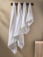White Egyptian Cotton Luxe Heavy Weight Towel - Image 3 of 4
