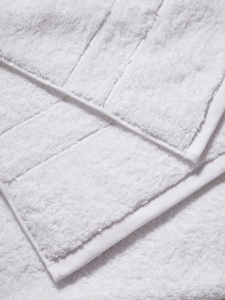 White Egyptian Cotton Luxe Heavy Weight Towel - Image 6 of 7