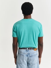 GANT Blue Regular Fit Short Sleeve Sheild 100% Cotton T-Shirt - Image 2 of 2