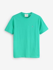 GANT Blue Regular Fit Short Sleeve Sheild 100% Cotton T-Shirt - Image 5 of 5