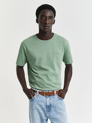 Hellgrün - GANT – T-Shirt mit 100 % Baumwolle und Shield-Logo - Bild 1 von 5