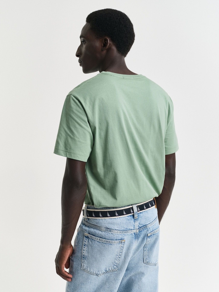 GANT Light Green Shield Logo T-Shirt - Image 2 of 5 GANT Light Green Shield Logo T-Shirt - Image 2 of 5