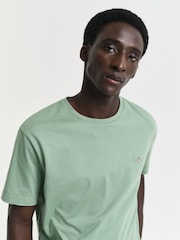 Hellgrün - GANT – T-Shirt mit 100 % Baumwolle und Shield-Logo - Bild 4 von 5