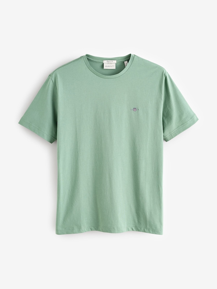 Hellgrün - GANT – T-Shirt mit 100 % Baumwolle und Shield-Logo - Bild 5 von 5
