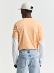 GANT Pale Orange 100% Cotton Shield Logo T-Shirt - Image 2 of 5
