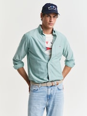 GANT Green Regular Fit Classic Oxford 100% Cotton Shirt - Image 1 of 5