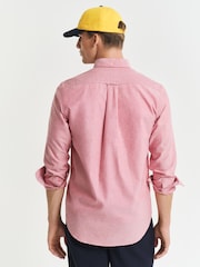 GANT Pink Regular Fit Classic Oxford 100% Cotton Shirt - Image 2 of 5