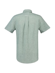 GANT Green Linen Blend Short Sleeve Shirt - Image 7 of 7
