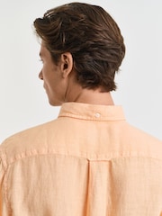 GANT Orange Regular Fit Garment Dyed 100% Cotton Shirt - Image 5 of 7