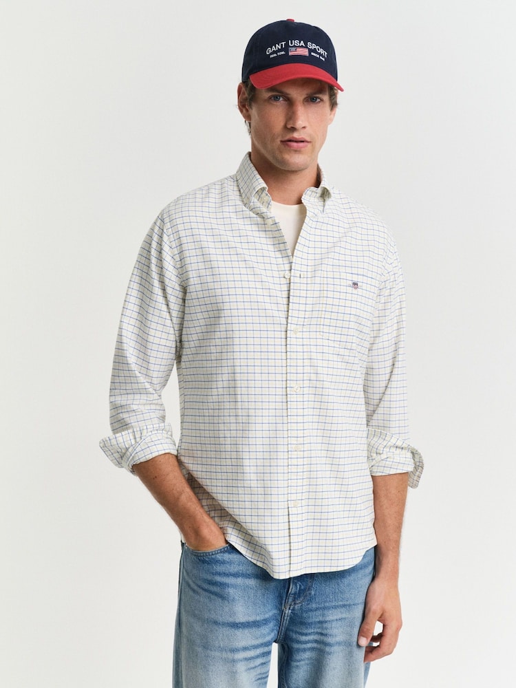 Cămașă GANT Oxford cu croială standard, cu carouri, din 100% bumbac - Imaginea 1 din 6