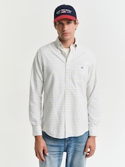 Cămașă GANT Oxford cu croială standard, cu carouri, din 100% bumbac - Imaginea 4 din 6