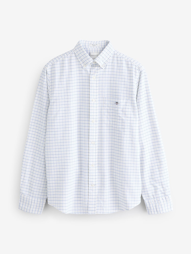 Cămașă GANT Oxford cu croială standard, cu carouri, din 100% bumbac - Imaginea 6 din 6