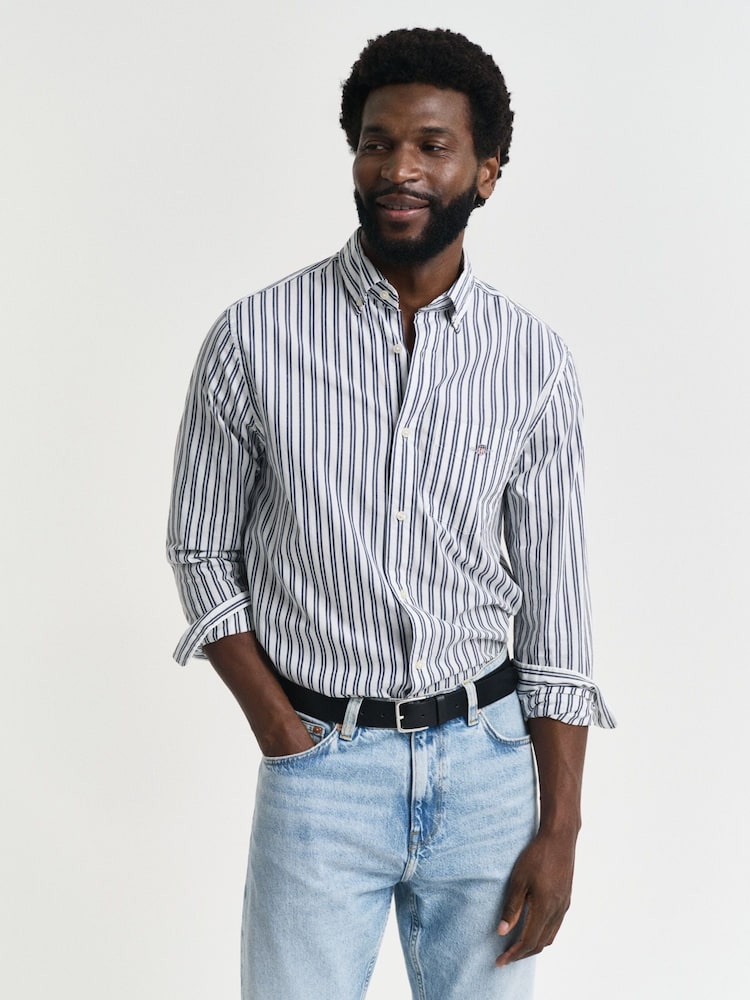 GANT White 100% Cotton Regualar Classic Popplin Shirt - Image 1 of 5