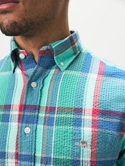 GANT 100% Cotton Regular Fit Seersucker Madras Shirt - Изображение 3 из 6