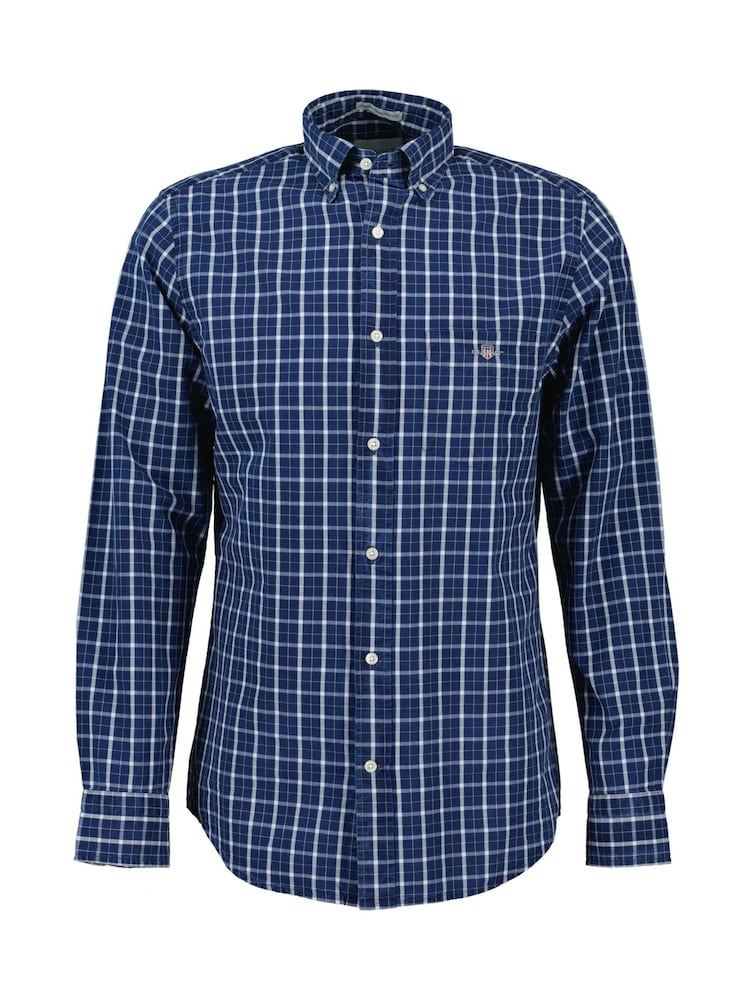 GANT Blue 100% Cotton Regular Fit Indigo Button Down Shirt - Image 1 of 2
