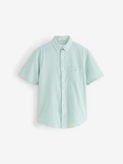 GANT Green 100% Cotton Regular Fit Short Sleeve Seersucker Stripe Shirt - Image 5 of 5
