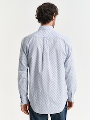 GANT Light Blue Micro Print Cotton Shirt - Image 2 of 7