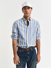 GANT Blue 100% Cotton Regular Fit Oxford Archived Striped Shirt - Image 1 of 5