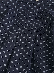 GANT Navy Micro Print Cotton Shirt - Image 6 of 6