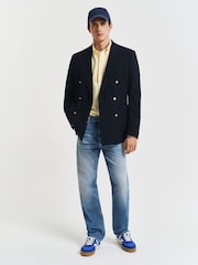 GANT Yellow Relaxed Heritage Oxford 100% Cotton Stripped Shirt - Image 3 of 7