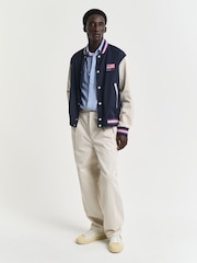 GANT Blue Linen Blend Short Sleeve Shirt - Image 3 of 6