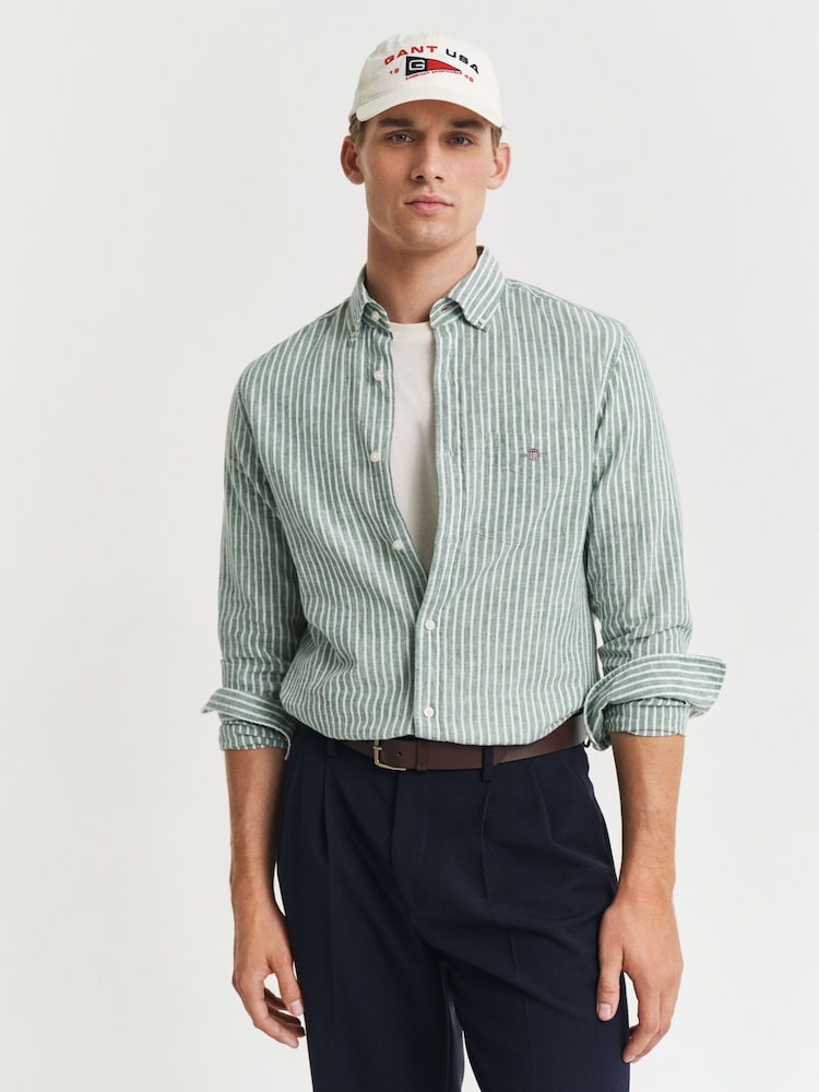GANT Green 100% Cotton Shirt - Image 4 of 7