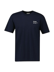 GANT Navy 100% Cotton T-Shirt - Image 4 of 5