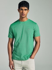 GANT Green Yarn Dyed Stripe Cotton T-Shirt - Image 1 of 4