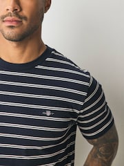 GANT Navy Short Sleeve Striped T-Shirt - Image 5 of 8