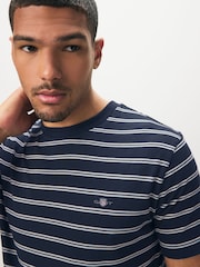 GANT Navy Short Sleeve Striped T-Shirt - Image 6 of 8