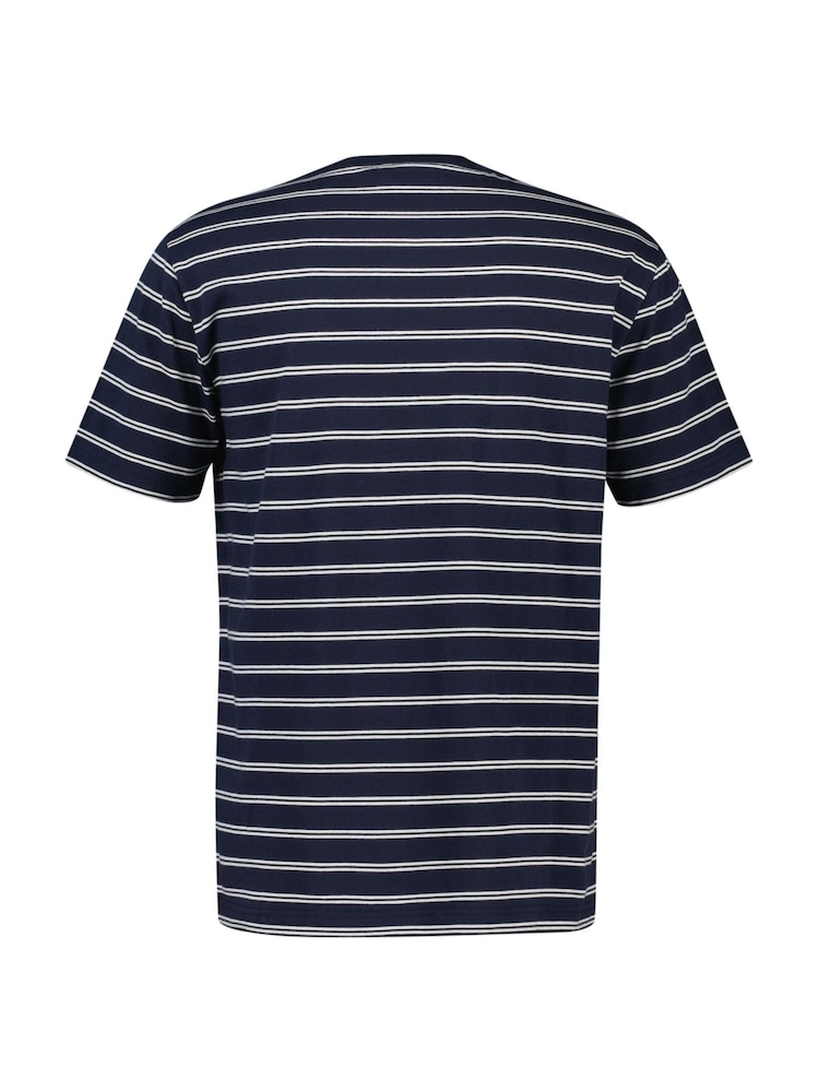 GANT Navy Short Sleeve Striped T-Shirt - Image 8 of 8
