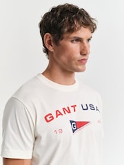 Camiseta deportiva con logo de bandera de GANT - Imagen 4 de 5