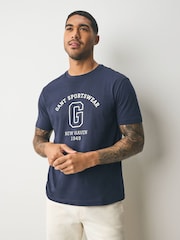 GANT Navy Sports New Haven Logo T-Shirt - Image 1 of 5