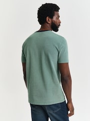 Зеленый - GANT Ringer Pique T-Shirt - Image 2 of 5