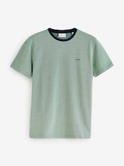 Зеленый - GANT Ringer Pique T-Shirt - Image 5 of 5