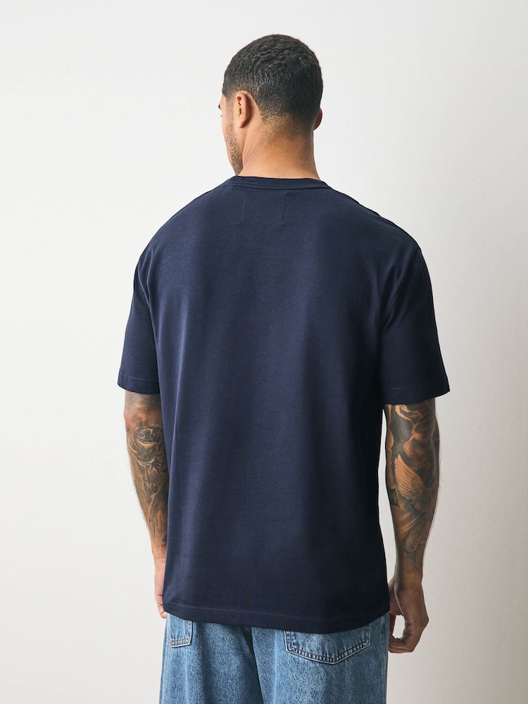GANT Navy Sports Logo Graphic T-Shirt - Image 2 of 6