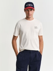 GANT Cream 100% Cotton T-Shirt - Image 1 of 5
