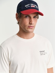 GANT Cream 100% Cotton T-Shirt - Image 4 of 5