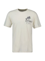 GANT Cream Sunfaded Graphic Cotton T-Shirt - Image 1 of 2