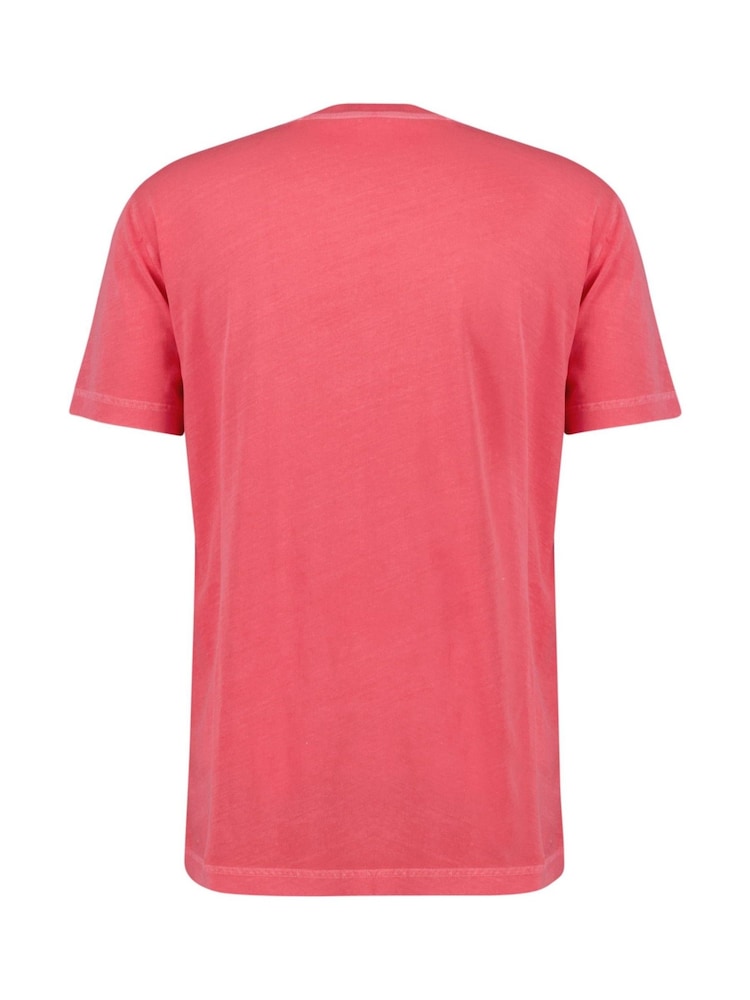 GANT Red Sunfaded Printed 100% Cotton T-Shirt - Image 2 of 2