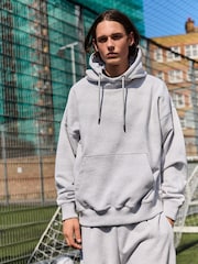 Grey Overhead Hoodie EDIT Heavyweight 100% Cotton Hoodie - Image 1 of 8